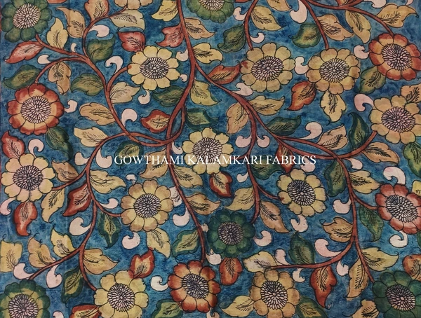 KALAMKARI HAND PAINTED PAITHANI BORDER DUPATTA -KHPPBD023