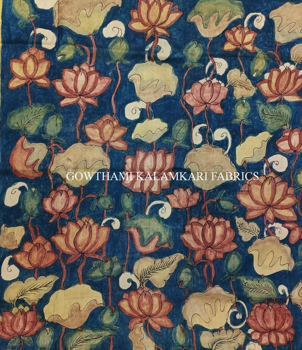 KALAMKARI HAND PAINTED PAITHANI BORDER DUPATTA -KHPPBD025