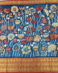 KALAMKARI HAND PAINTED FLORAL LEHENGA -KHPFL028 - UNSTITCHED
