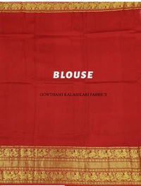 KALAMKARI HAND PAINTED FLORAL LEHENGA -KHPFL030 - UNSTITCHED