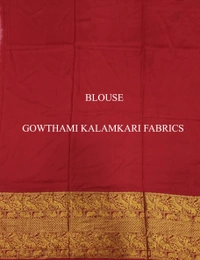KALAMKARI HAND PAINTED FLORAL LEHENGA -KHPFL033 - UNSTITCHED