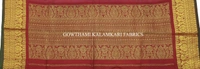 KALAMKARI HAND PAINTED KANCHI BORDER DUPATTA -KHPKBD007