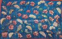 KALAMKARI HAND PAINTED KANCHI BORDER DUPATTA -KHPKBD007