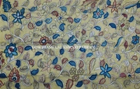 KALAMKARI HAND PAINTED KANCHI BORDER DUPATTA -KHPKBD008