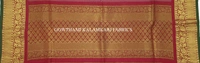 KALAMKARI HAND PAINTED KANCHI BORDER DUPATTA -KHPKBD010