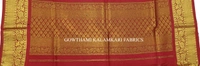 KALAMKARI HAND PAINTED KANCHI BORDER DUPATTA -KHPKBD012