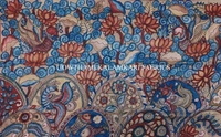KALAMKARI HAND PAINTED KANCHI BORDER DUPATTA -KHPKBD015