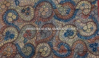 KALAMKARI HAND PAINTED KANCHI BORDER DUPATTA -KHPKBD033