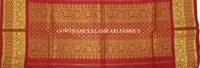 KALAMKARI HAND PAINTED KANCHI BORDER DUPATTA -KHPKBD034