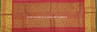 KALAMKARI HAND PAINTED KANCHI BORDER DUPATTA -KHPKBD035