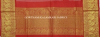KALAMKARI HAND PAINTED KANCHI BORDER DUPATTA -KHPKBD036