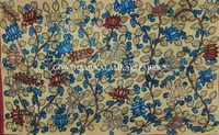 KALAMKARI HAND PAINTED KANCHI BORDER DUPATTA -KHPKBD037