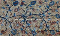 KALAMKARI HAND PAINTED KANCHI BORDER DUPATTA -KHPKBD040
