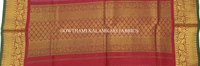 KALAMKARI HAND PAINTED KANCHI BORDER DUPATTA -KHPKBD042