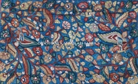 KALAMKARI HAND PAINTED KANCHI BORDER DUPATTA -KHPKBD044