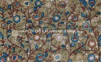 KALAMKARI HAND PAINTED KANCHI BORDER DUPATTA -KHPKBD045