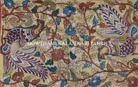 KALAMKARI HAND PAINTED KANCHI BORDER DUPATTA -KHPKBD047