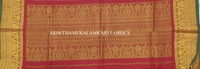 KALAMKARI HAND PAINTED KANCHI BORDER DUPATTA -KHPKBD050