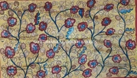 KALAMKARI HAND PAINTED KANCHI BORDER DUPATTA -KHPKBD052