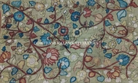 KALAMKARI HAND PAINTED KANCHI BORDER DUPATTA -KHPKBD054