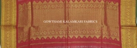 KALAMKARI HAND PAINTED KANCHI BORDER DUPATTA -KHPKBD060
