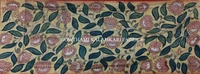 KALAMKARI HAND PAINTED KANCHI BORDER DUPATTA -KHPKBD061