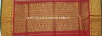 KALAMKARI HAND PAINTED KANCHI BORDER DUPATTA -KHPKBD062