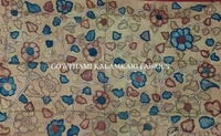 KALAMKARI HAND PAINTED KANCHI BORDER DUPATTA -KHPKBD062