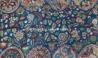 KALAMKARI HAND PAINTED KANCHI BORDER DUPATTA -KHPKBD066