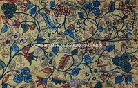 KALAMKARI HAND PAINTED KANCHI BORDER DUPATTA -KHPKBD069