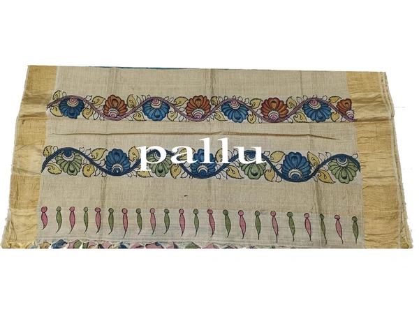 KALAMKARI HANDPAINTED TUSSAR SAREE-KHPTS001