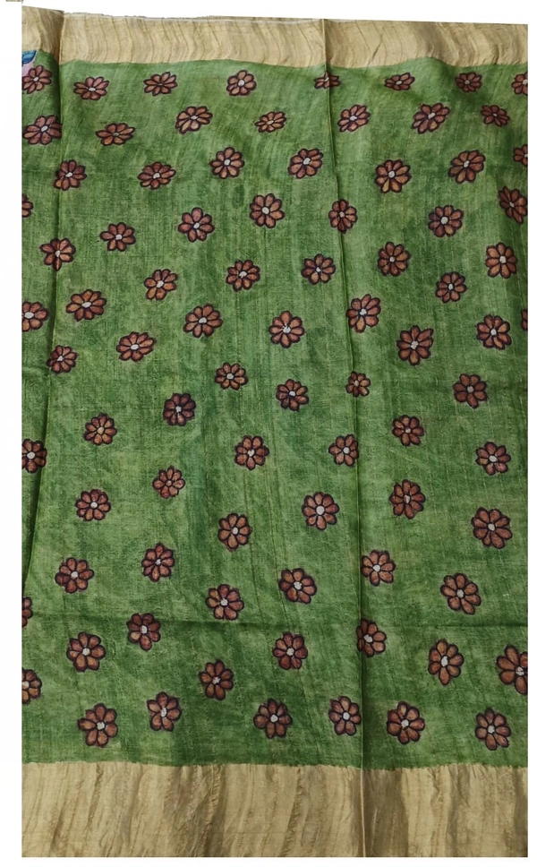 KALAMKARI HANDPAINTED TUSSAR SAREE-KHPTS001