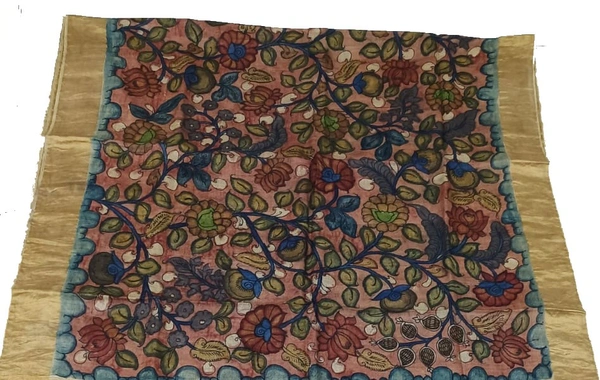 KALAMKARI HANDPAINTED TUSSAR SAREE-KHPTS002