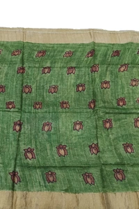 KALAMKARI HANDPAINTED TUSSAR SAREE-KHPTS002