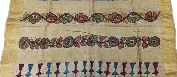 KALAMKARI HANDPAINTED TUSSAR SAREE-KHPTS002