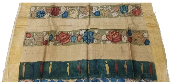 KALAMKARI HANDPAINTED TUSSAR SAREE-KHPTS003