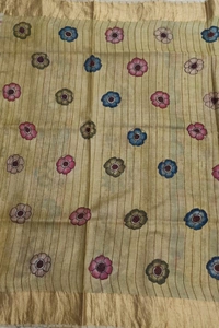 KALAMKARI HANDPAINTED TUSSAR SAREE-KHPTS004