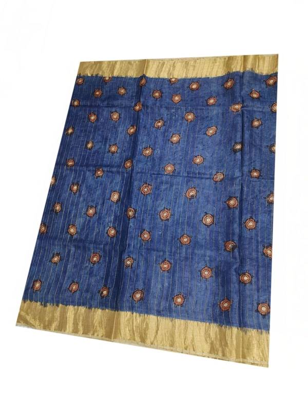 KALAMKARI HANDPAINTED TUSSAR SAREE-KHPTS006