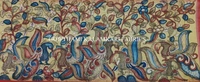 KALAMKARI HAND PAINTED KANCHI BORDER DUPATTA -KHPKBD073