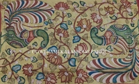 KALAMKARI HAND PAINTED KANCHI BORDER DUPATTA -KHPKBD075