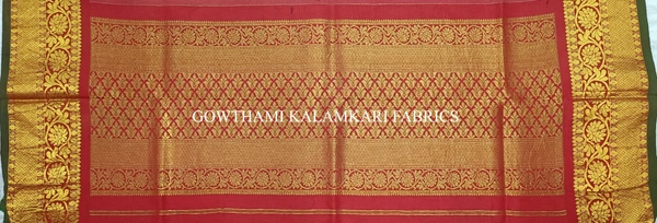KALAMKARI HAND PAINTED KANCHI BORDER DUPATTA KHPKDO76