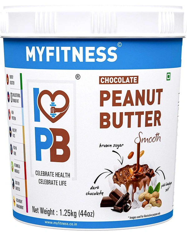 My Fitness I LOVE PB MYFITNESS Chocolate Peanut Butter Smooth (Single Unit)) - Chocolate, 510g