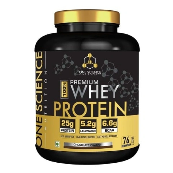 One Science Nutrition (OSN) Premium Whey Protein [Grass Fed Whey] - 25g Protein, 6.6g BCAA & 5.2 gms L-Glutamine | Refuels & Repairs Muscles - Chocolate, 2.27kg