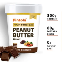 Pintola HIGH Protein Peanut Butter (Dark Chocolate) (Creamy) | 30% Protein | High Fibre | NO Salt - 1kg, Dark Chocolate