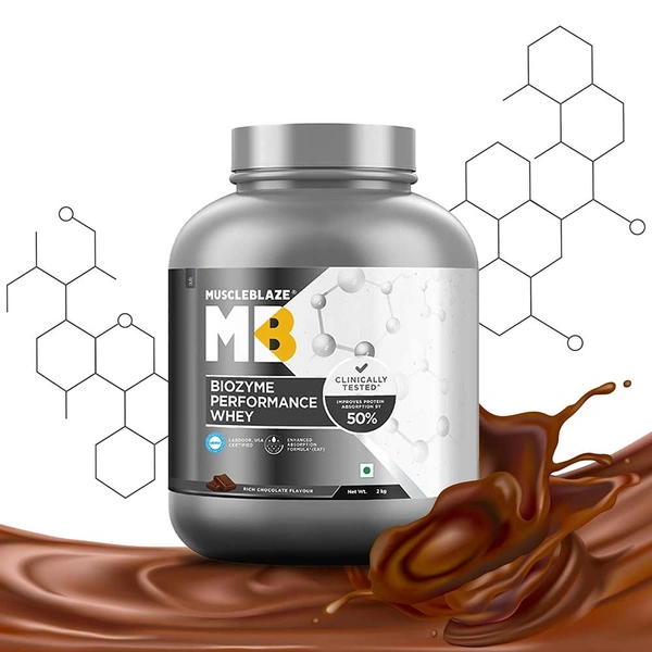 Muscleblaze MuscleBlaze Biozyme Performance Whey,Rich Chocolate - 4.4 Lbs, Chocolate