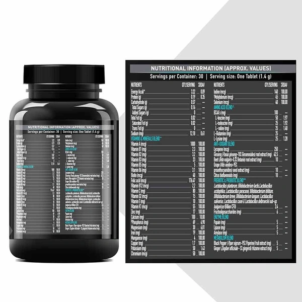 Muscleblaze MuscleBlaze MB-VITE Daily Multivitamin, for Enhanced Energy, Stamina & Gut Health - 30 Tablet