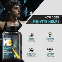 Muscleblaze MuscleBlaze MB-VITE Daily Multivitamin, for Enhanced Energy, Stamina & Gut Health - 120 Tablet