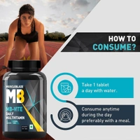 Muscleblaze MuscleBlaze MB-VITE Daily Multivitamin, for Enhanced Energy, Stamina & Gut Health - 120 Tablet