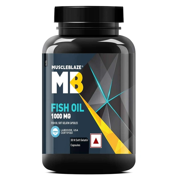 Muscleblaze MuscleBlaze Fish Oil India's Only Labdoor USA Certified for Purity & Accuracy - 30 Capsule