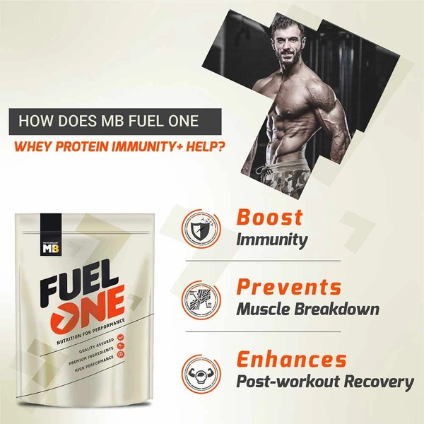 Muscleblaze  MB Fuel One Whey Protein Immunity Plus ,Chocolate - Chocolate, 2kg